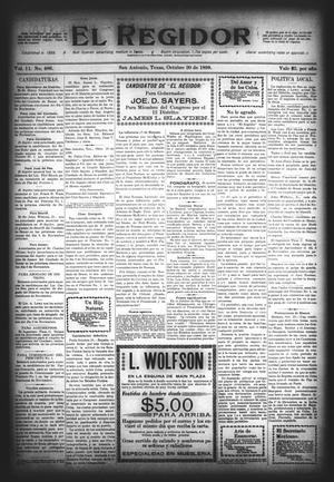 El Regidor. (San Antonio, Tex.), Vol. 11, No. 486, Ed. 1 Thursday, October 20, 1898
