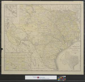 Primary view of object titled 'Rand, McNally & Co.'s new enlarged scale railroad and county map of Texas : Compiled from the latest and most accurate surveys.'.