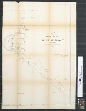 Primary view of object titled 'Map of public surveys in Nevada Territory: To accompany report of Surveyor Genl. 1862.'.