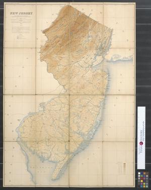 Primary view of object titled 'New Jersey from original surveys based on the triangulation of the U.S. Coast and Geodetic Survey.'.