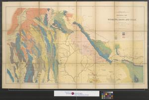Geological map of portions of Wyoming, Idaho and Utah.