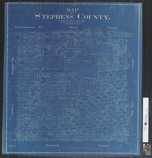 Primary view of object titled 'Map of Stephens County.'.