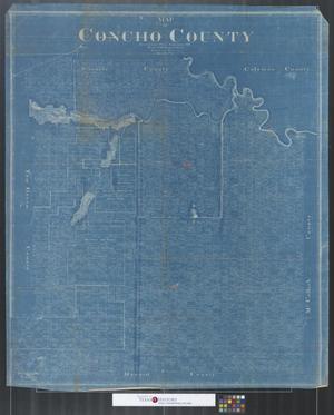 Primary view of object titled 'Map of Concho County, Texas.'.