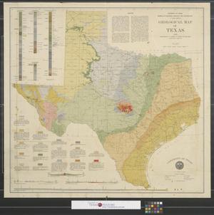 Geological map of Texas.