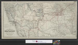 Primary view of object titled 'Map showing the Atchison, Topeka and Santa Fe railroad system with its connections : March 1st 1888.'.