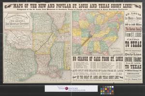Primary view of object titled 'A geographically correct county map of states traversed by the St. Louis, Iron Mountain and Southern Railway and its connections.'.