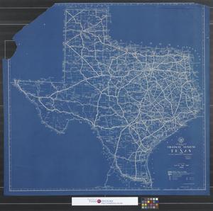 Official map of the highway system of Texas.