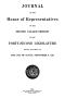 Legislative Document: Journal of the House of Representatives of the Second Called Session …