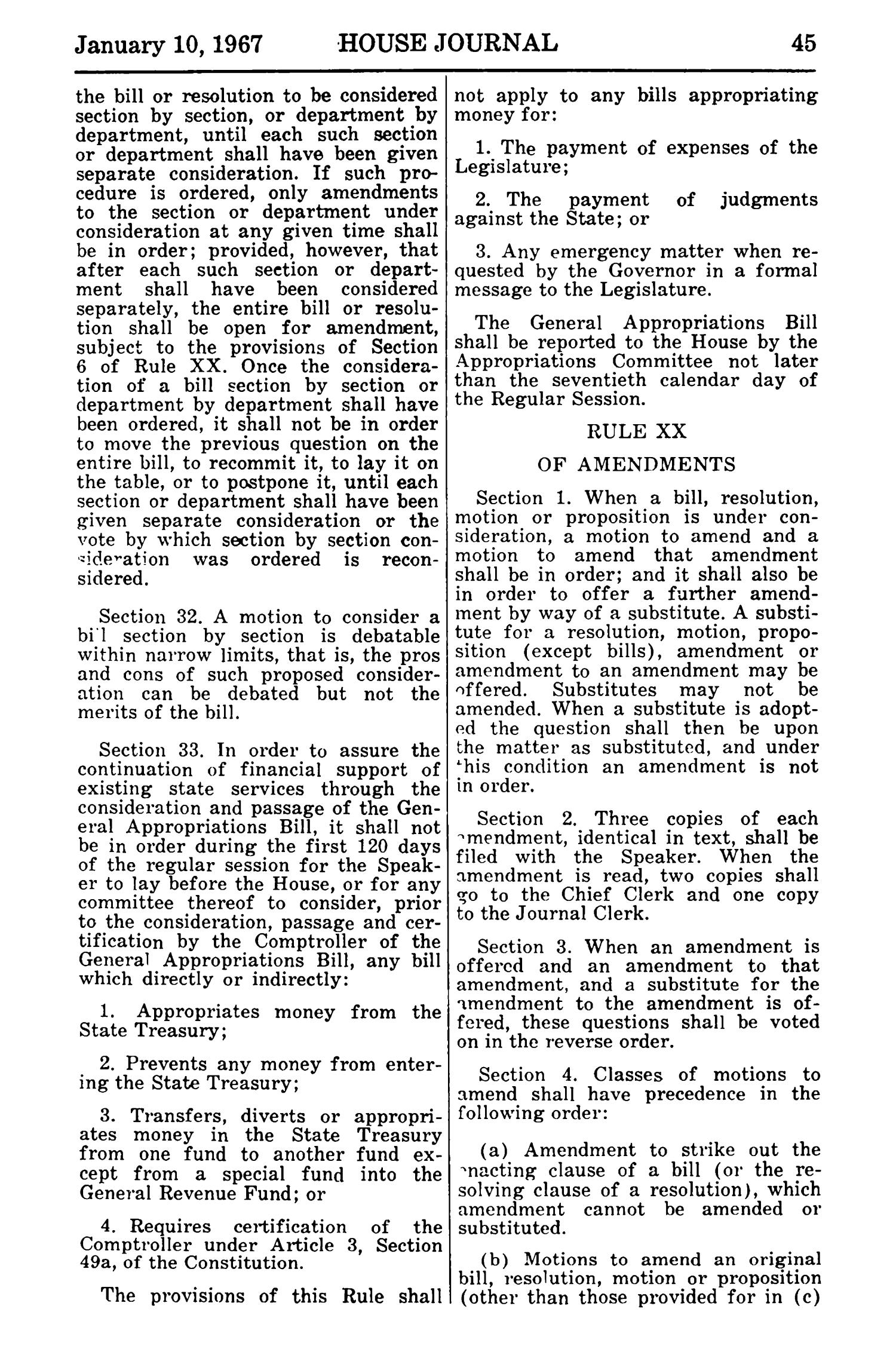 Journal of the House of Representatives of the Regular Session of the Sixtieth Legislature of the State of Texas, Volume 1
                                                
                                                    45
                                                