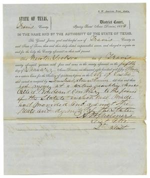 Primary view of object titled 'Documents pertaining to the case of The State of Texas vs. Newton Jackson, cause no. 305, 1853'.
