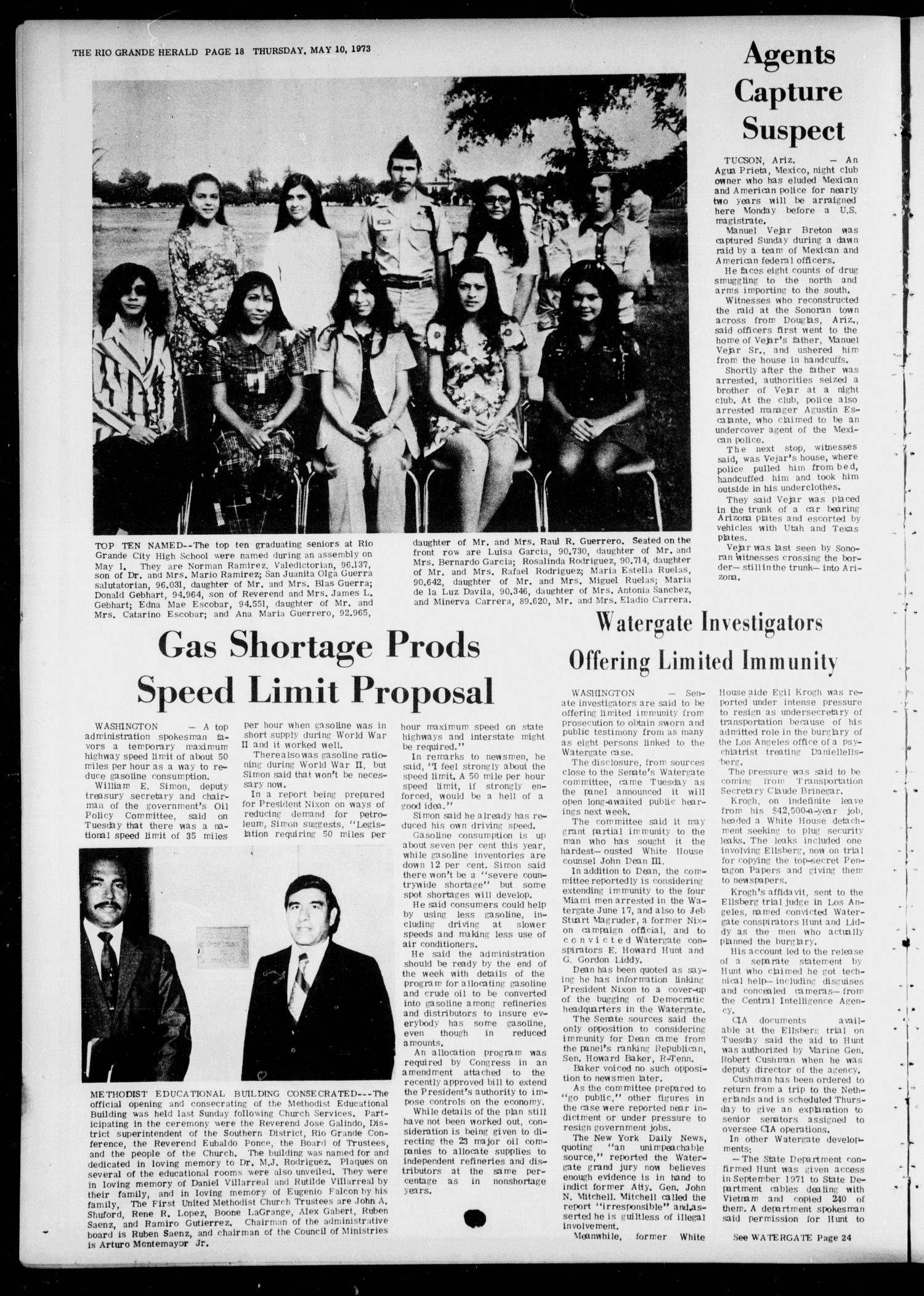 Rio Grande Herald (Rio Grande City, Tex.), Vol. 31, No. 19, Ed. 1 Thursday,  May 10, 1973 - Page 18 of 26 - The Portal to Texas History