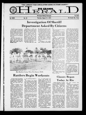 Rio Grande Herald (Rio Grande City, Tex.), Vol. 33, No. 45, Ed. 1 Thursday, August 21, 1975