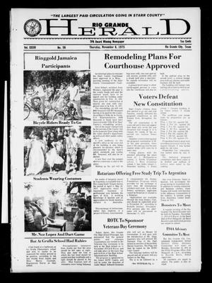 Primary view of object titled 'Rio Grande Herald (Rio Grande City, Tex.), Vol. 33, No. 56, Ed. 1 Thursday, November 6, 1975'.