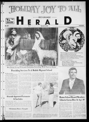 Primary view of object titled 'Rio Grande Herald (Rio Grande City, Tex.), Vol. 35, No. 67, Ed. 1 Thursday, December 25, 1980'.