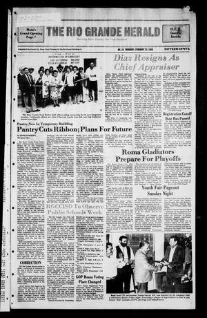 Primary view of object titled 'The Rio Grande Herald (Rio Grande City, Tex.), No. 16, Ed. 1 Thursday, February 25, 1988'.