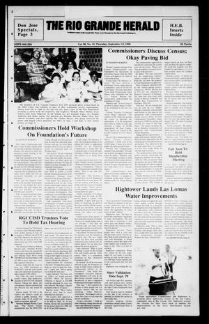Primary view of The Rio Grande Herald (Rio Grande City, Tex.), Vol. 80, No. 42, Ed. 1 Thursday, September 13, 1990