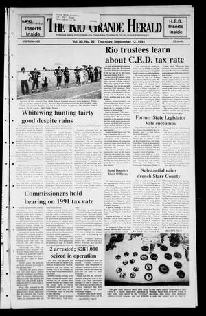 The Rio Grande Herald (Rio Grande City, Tex.), Vol. 80, No. 92, Ed. 1 Thursday, September 12, 1991