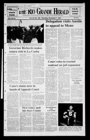The Rio Grande Herald (Rio Grande City, Tex.), Vol. 80, No. 100, Ed. 1 Thursday, November 7, 1991
