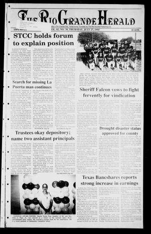 Primary view of object titled 'Rio Grande Herald (Rio Grande City, Tex.), Vol. 82, No. 30, Ed. 1 Thursday, July 27, 1995'.