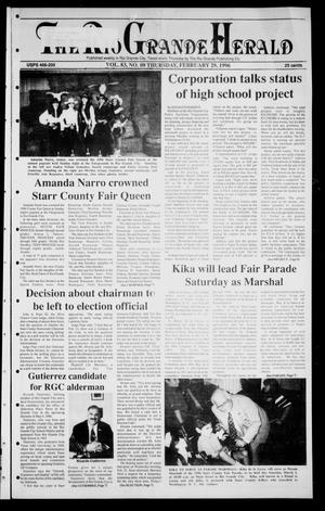 Primary view of Rio Grande Herald (Rio Grande City, Tex.), Vol. 83, No. 9, Ed. 1 Thursday, February 29, 1996