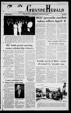 Rio Grande Herald (Rio Grande City, Tex.), Vol. 83, No. 13, Ed. 1 Thursday, March 28, 1996