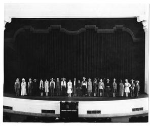 Primary view of object titled '[West Texas State Teachers College students on stage]'.
