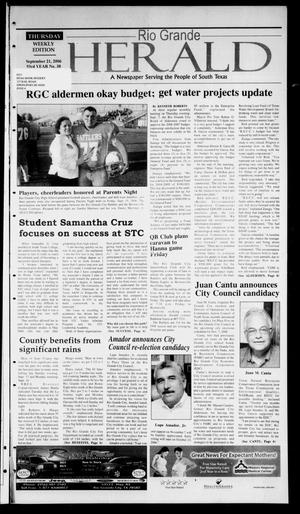 Primary view of Rio Grande Herald (Rio Grande City, Tex.), Vol. 93, No. 38, Ed. 1 Thursday, September 21, 2006
