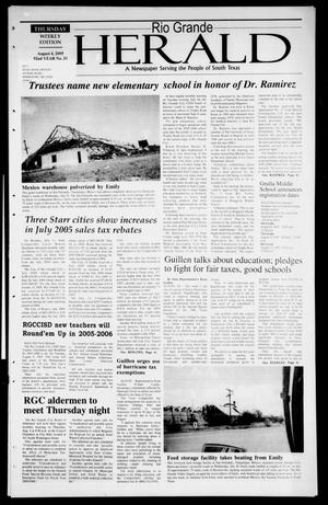 Rio Grande Herald (Rio Grande City, Tex.), Vol. 92, No. 31, Ed. 1 Thursday, August 4, 2005