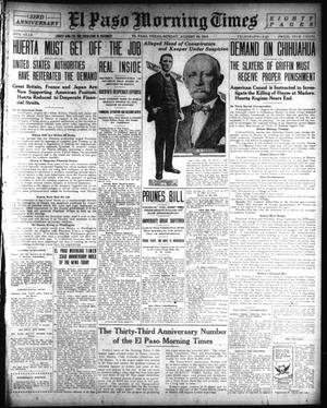 El Paso Morning Times (El Paso, Tex.), Vol. 34TH YEAR, Ed. 1, Sunday, August 24, 1913