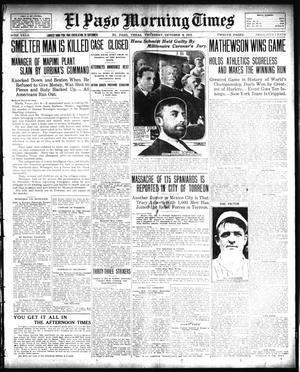 El Paso Morning Times (El Paso, Tex.), Vol. 34TH YEAR, Ed. 1, Thursday, October 9, 1913