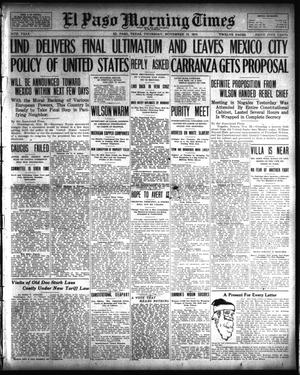 El Paso Morning Times (El Paso, Tex.), Vol. 34TH YEAR, Ed. 1, Thursday, November 13, 1913