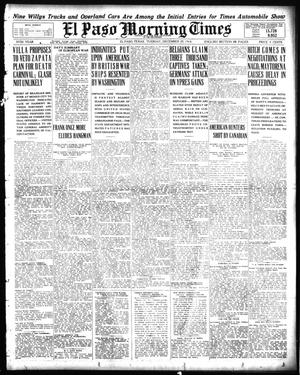 Primary view of object titled 'El Paso Morning Times (El Paso, Tex.), Vol. 35TH YEAR, Ed. 1, Tuesday, December 29, 1914'.