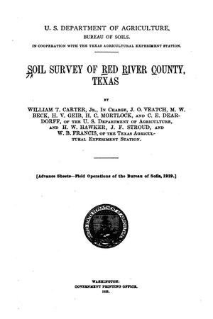 Soil survey of Red River County, Texas