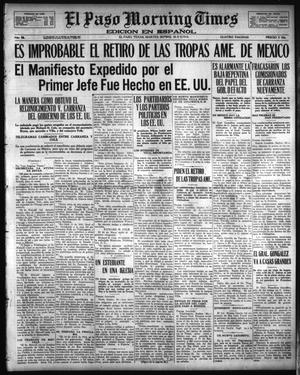 El Paso Morning Times (El Paso, Tex.), Vol. 36TH YEAR, Ed. 1, Tuesday, September 26, 1916