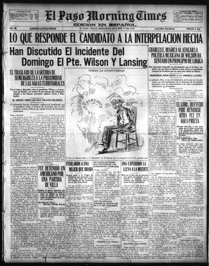 El Paso Morning Times (El Paso, Tex.), Vol. 36TH YEAR, Ed. 1, Wednesday, October 11, 1916