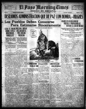 El Paso Morning Times (El Paso, Tex.), Vol. 36TH YEAR, Ed. 1, Saturday, October 21, 1916
