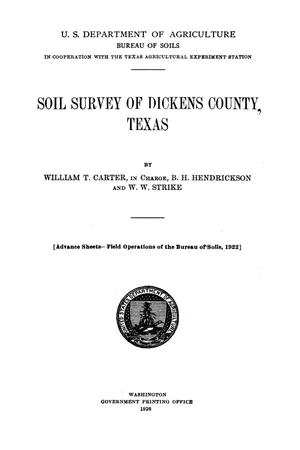 Primary view of object titled 'Soil survey of Dickens County, Texas'.