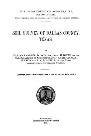 Primary view of object titled 'Soil survey of Dallas County, Texas'.