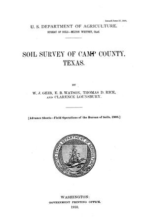 Soil Survey of Camp County, Texas