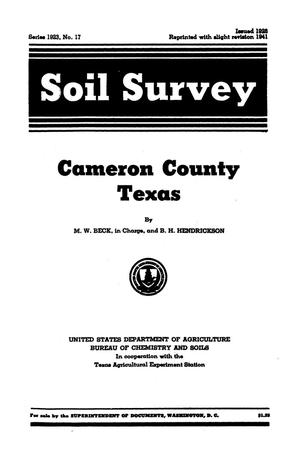 Primary view of object titled 'Soil Survey of Cameron County, Texas'.