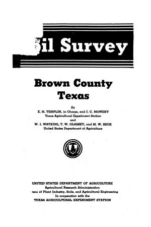 Primary view of object titled 'Soil Survey of Brown County, Texas'.