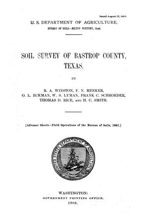 Primary view of object titled 'Soil survey of Bastrop County, Texas'.
