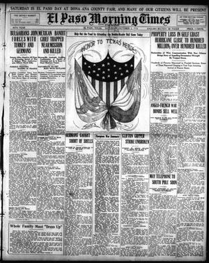 Primary view of object titled 'El Paso Morning Times (El Paso, Tex.), Vol. 36TH YEAR, Ed. 1, Saturday, October 2, 1915'.