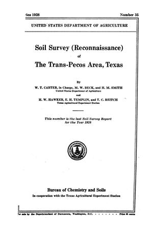 Soil Survey (Reconnaissance) of the Trans-Pecos area, Texas