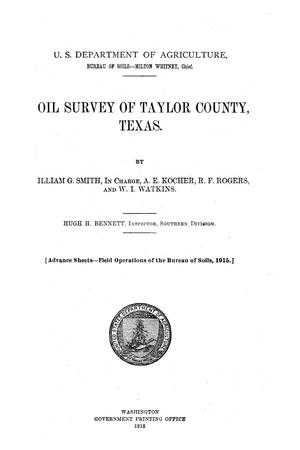 Primary view of object titled 'Soil survey of Taylor County, Texas'.