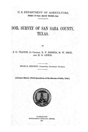 Soil survey of San Saba County, Texas