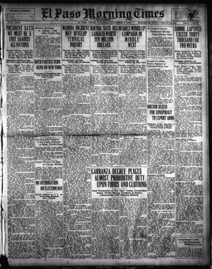El Paso Morning Times (El Paso, Tex.), Vol. 37TH YEAR, Ed. 1, Thursday, November 2, 1916