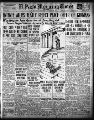 El Paso Morning Times (El Paso, Tex.), Vol. 37TH YEAR, Ed. 1, Wednesday, December 20, 1916