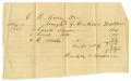 Thumbnail image of item number 1 in: '[Invoice for C.B. Moore August 10, 1861]'.
