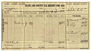Primary view of object titled '[Tax receipt, December 26, 1916]'.